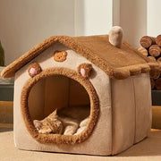 Foldable Pet House Removable Washable Cat House Puppy Cave Sofa Pet Bed House for Extra Small Dogs and Small and Medium Cats - My Store Pet
