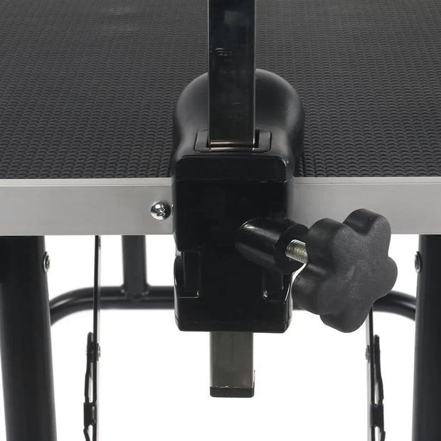 32-Inch Foldable Pet Grooming Table with Adjustable Arm – Portable Black Dog & Cat Grooming Station - My Store Pet