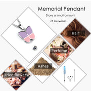 Butterfly Urn Necklace for Ashes – Stainless Steel Memorial Cremation Jewelry Pendant with Funnel Kit - My Store Pet