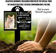 Personalized Pet Memorial Garden Stake – Custom Acrylic Dog or Cat Grave Marker Sign