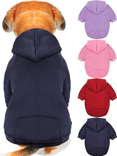 4-Pack Small Dog Hoodies – Winter Warm Sweaters with Hat & Pocket for Puppies, Chihuahuas & Small Dogs (XXS) - My Store Pet