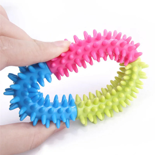 Durable Rubber Chew Toy for Small Dogs – Teeth Cleaning & Bite-Resistant Puppy Training Toy - My Store Pet