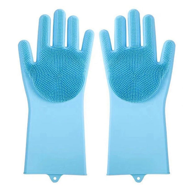 10PCS Silicone Cleaning Gloves with Convex Points – Multi-Purpose Pet & Kitchen Washing Gloves - My Store Pet