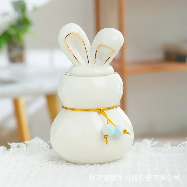 Mini Ceramic Pet Urn – Small Keepsake for Dog, Cat, Bunny Ashes & Memorial Tribute