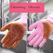 10PCS Silicone Cleaning Gloves with Convex Points – Multi-Purpose Pet & Kitchen Washing Gloves - My Store Pet