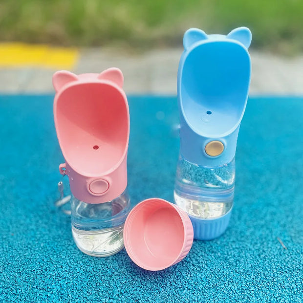 Portable Dog & Cat Water Bottle – 2-in-1 Travel Pet Feeder with Food Storage & Bowl for Outdoor Use - My Store Pet