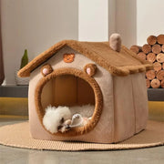 Foldable Pet House Removable Washable Cat House Puppy Cave Sofa Pet Bed House for Extra Small Dogs and Small and Medium Cats - My Store Pet