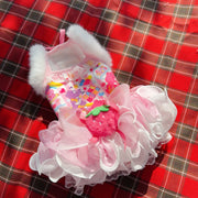 Korean Cute Cartoon Print Dog Clothes – Soft Plush Winter Dresses for Small & Medium Dogs - My Store Pet