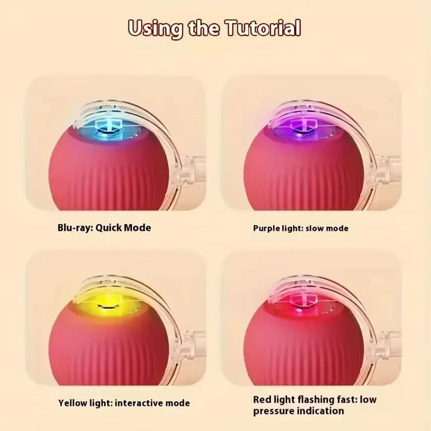 Rechargeable Smart Rolling Pet Toy Ball – Automatic Interactive Dog & Cat Ball with Simulated Tail - My Store Pet