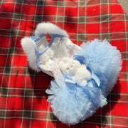 Korean Cute Cartoon Print Dog Clothes – Soft Plush Winter Dresses for Small & Medium Dogs - My Store Pet