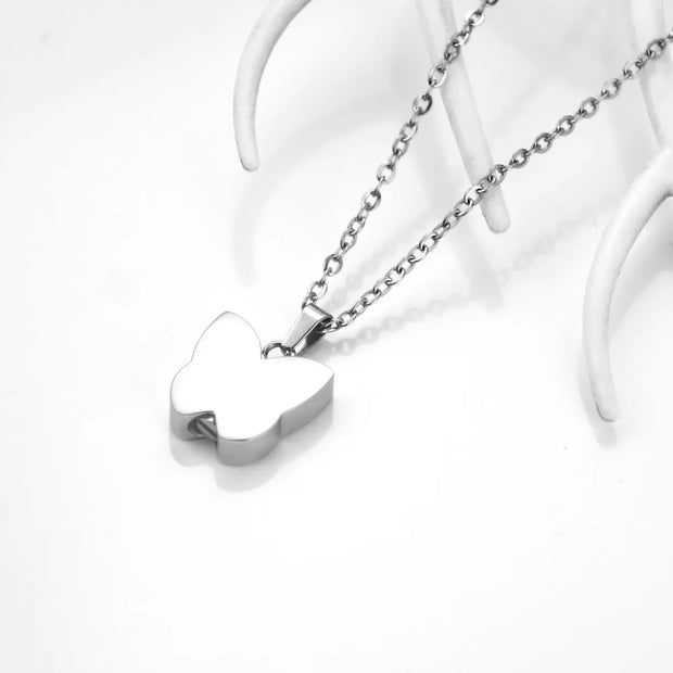 Butterfly Urn Necklace for Ashes – Stainless Steel Memorial Cremation Jewelry Pendant with Funnel Kit - My Store Pet
