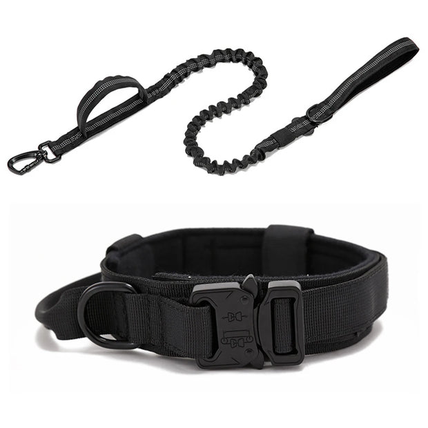 Reflective Dog Collar & Leash Set – Durable Nylon Tactical Training Set for Large Dogs - My Store Pet