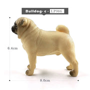 New Farm Lovely Dog Simulazione Bulldog figurine Modello animale Decorazioni per la casa fai da te in miniatura Accessori per la decorazione del giardino delle fate moderne - My Store Pet