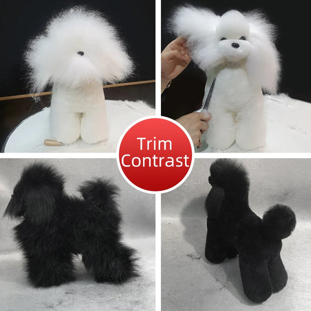 Simulazione dell'animale domestico capelli pratica di bellezza cane standard teddy dog intero corpo capelli finti solo Pet Grooming Trimming practice - My Store Pet