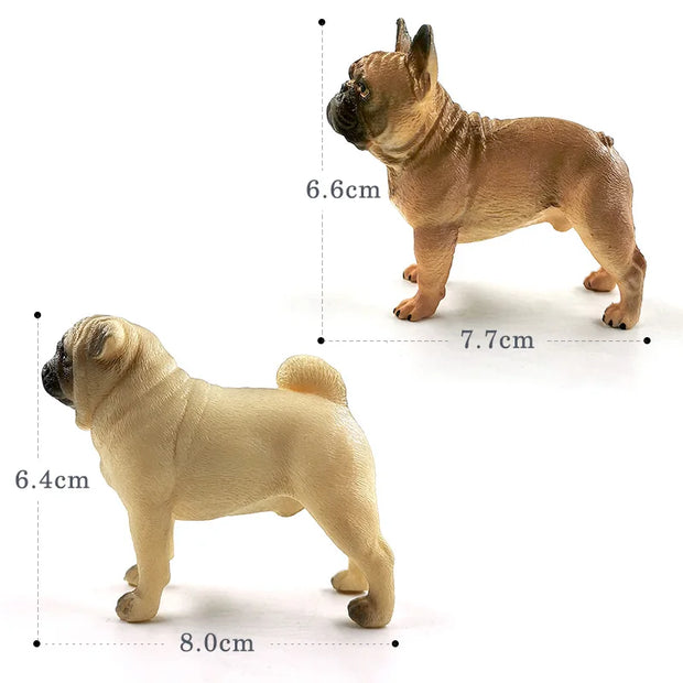 New Farm Lovely Dog Simulazione Bulldog figurine Modello animale Decorazioni per la casa fai da te in miniatura Accessori per la decorazione del giardino delle fate moderne - My Store Pet