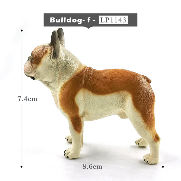 New Farm Lovely Dog Simulazione Bulldog figurine Modello animale Decorazioni per la casa fai da te in miniatura Accessori per la decorazione del giardino delle fate moderne - My Store Pet