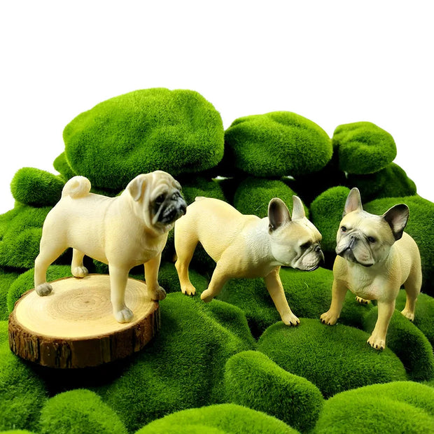 New Farm Lovely Dog Simulazione Bulldog figurine Modello animale Decorazioni per la casa fai da te in miniatura Accessori per la decorazione del giardino delle fate moderne - My Store Pet