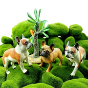 New Farm Lovely Dog Simulazione Bulldog figurine Modello animale Decorazioni per la casa fai da te in miniatura Accessori per la decorazione del giardino delle fate moderne - My Store Pet