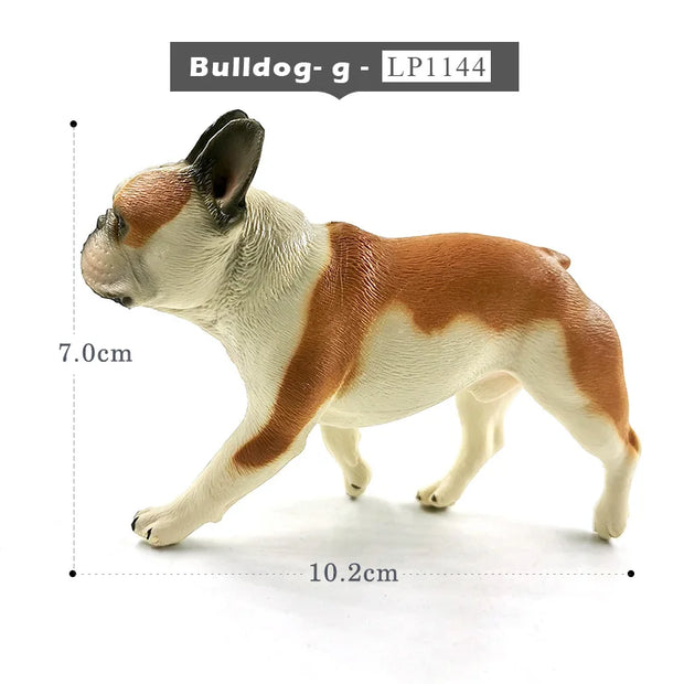 New Farm Lovely Dog Simulazione Bulldog figurine Modello animale Decorazioni per la casa fai da te in miniatura Accessori per la decorazione del giardino delle fate moderne - My Store Pet