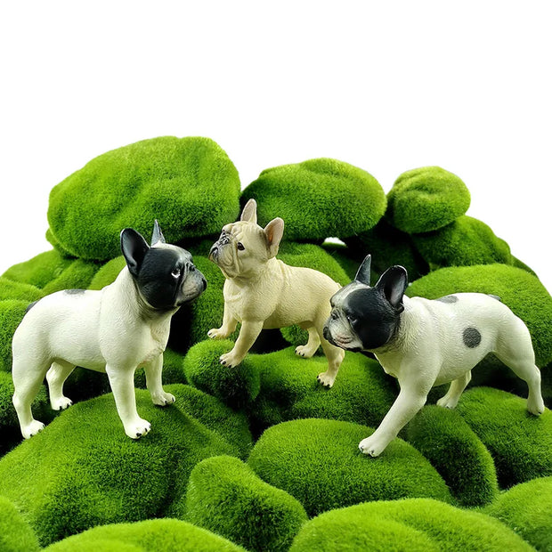 New Farm Lovely Dog Simulazione Bulldog figurine Modello animale Decorazioni per la casa fai da te in miniatura Accessori per la decorazione del giardino delle fate moderne - My Store Pet