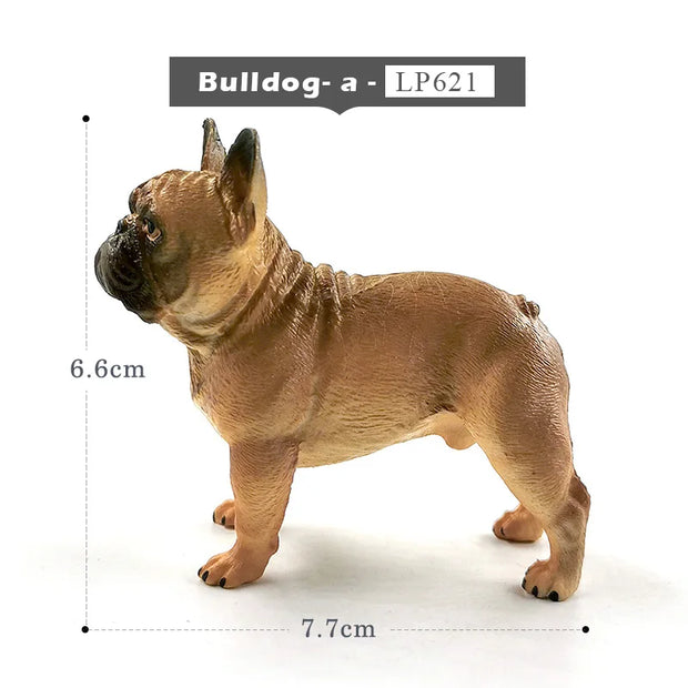 New Farm Lovely Dog Simulazione Bulldog figurine Modello animale Decorazioni per la casa fai da te in miniatura Accessori per la decorazione del giardino delle fate moderne - My Store Pet