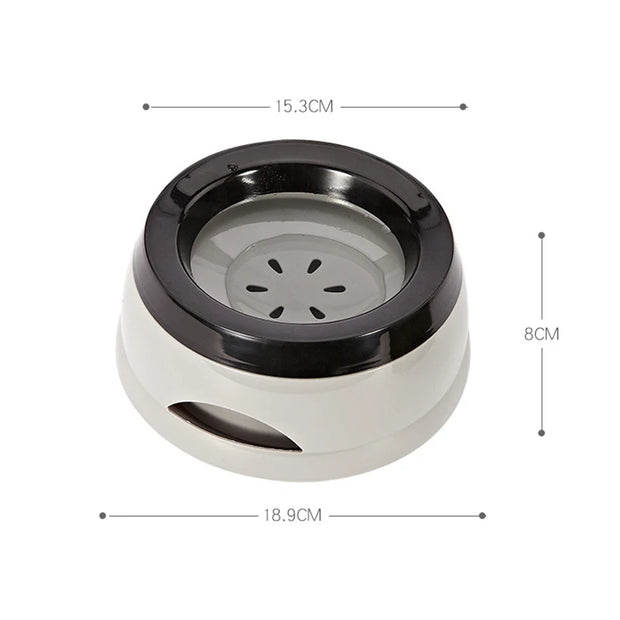 Ciotole per cani da compagnia Galleggianti Bocca non bagnante Ciotola per gatti Nessuna fuoriuscita Alimentatore per acqua potabile Accessori di supporto per ciotola per cani portatile in plastica - My Store Pet