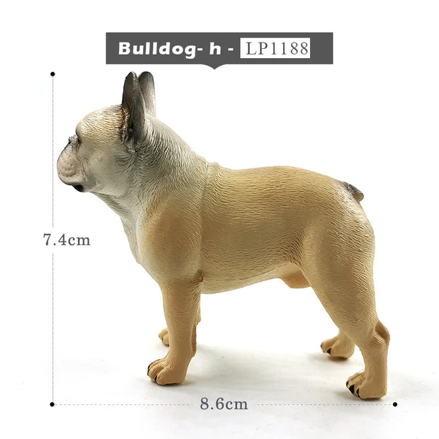 New Farm Lovely Dog Simulazione Bulldog figurine Modello animale Decorazioni per la casa fai da te in miniatura Accessori per la decorazione del giardino delle fate moderne - My Store Pet