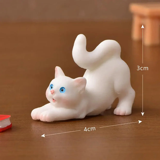 Grandi figurine di gatti carini dall'aspetto reale Display giocattolo Ornamento di plastica per gatti Accessori multiuso per gattini - My Store Pet
