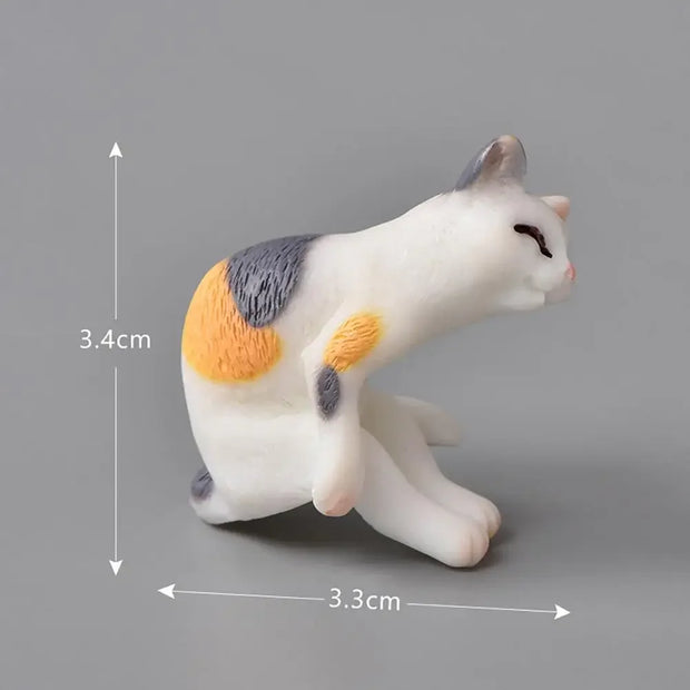 Grandi figurine di gatti carini dall'aspetto reale Display giocattolo Ornamento di plastica per gatti Accessori multiuso per gattini - My Store Pet