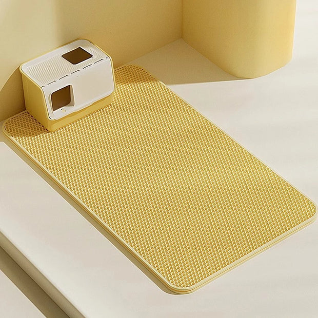 Tappetino per lettiera per gatti Tappetino impermeabile e antispruzzo Tappetino per il controllo della sabbia a doppio strato Tappetino per perdite per WC per gatti Accessori sicuri per animali domestici - My Store Pet