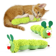 Peluche per gatti, divertente gatto per alleviare l'aldio, giocattolo animale verde interattivo antigraffio e resistente ai morsi - My Store Pet