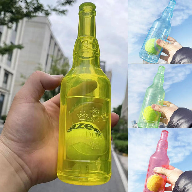 Giocattoli per cani da compagnia Giocattoli per animali domestici antistress potabili Bottiglia d'acqua in plastica Giocattoli croccanti con palla per interni ed esterni per gattini di gatto - My Store Pet