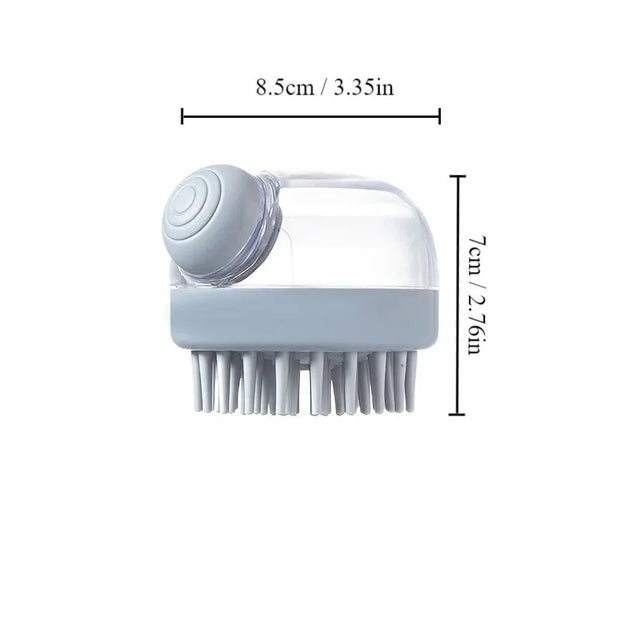 1pc Pet Bath Brush Silicone morbido con Dispenser di Shampoo massaggio delicato per toelettatura e pulizia di pellicce e capelli - My Store Pet