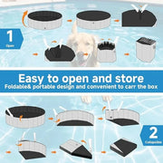 Vasca da bagno per animali domestici Piscina per cani Pieghevole antiscivolo portatile per esterni durevole per gatti e cani - My Store Pet