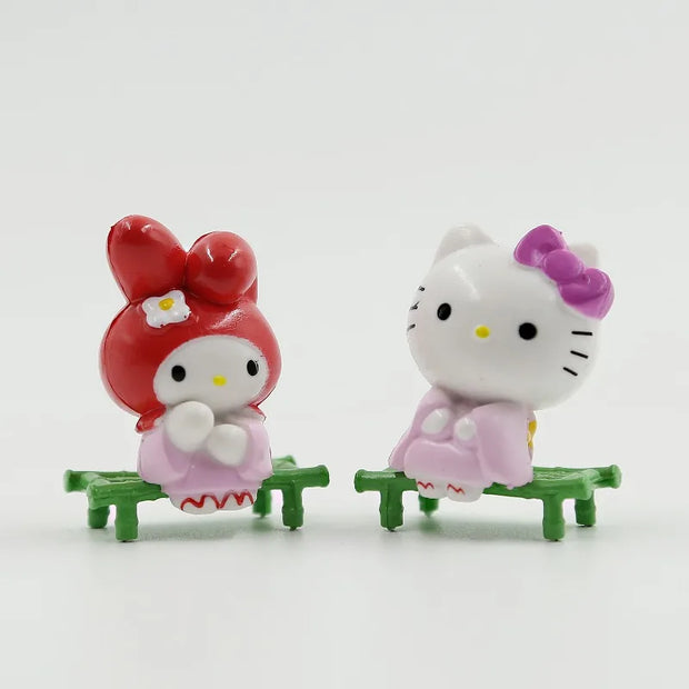 Gatto KT, 6 tipi di cestini di fiori, ciondolo portachiavi, ornamento per torta, ornamento per auto, simpatico gatto. - My Store Pet