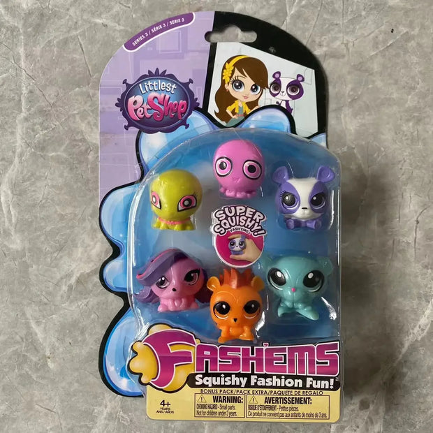 PetShop Animali domestici nella casa Simpatico cartone animato autentico Versione Q Gatto e cane Animale Ornamenti fatti a mano Giocattolo modello SuperSQUISHY - My Store Pet