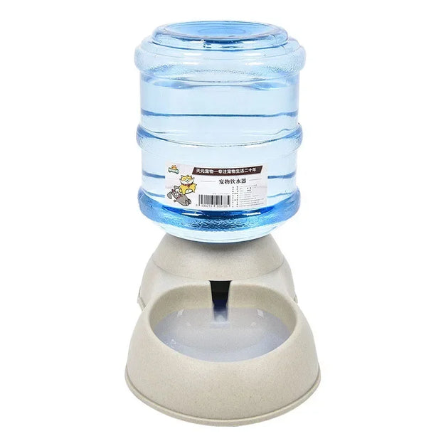 Pet Feeder Automatic Food Dispenser Cat Dog Plastic Drinking Bowl 3.75L High Capacity Creative Mini Mineral Water Bottle Design - My Store Pet