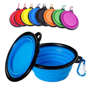 Ciotola per mangiatoia per animali domestici Ciotola pieghevole per cani da viaggio in silicone Ciotola per acqua portatile da passeggio per ciotole per gatti di taglia piccola e media Piatto per mangiare animali domestici - My Store Pet