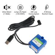 Distributore d'acqua per animali domestici con filo di ricircolo per acqua pulita Fontana automatica per gatti Ricarica USB con illuminazione a LED - My Store Pet