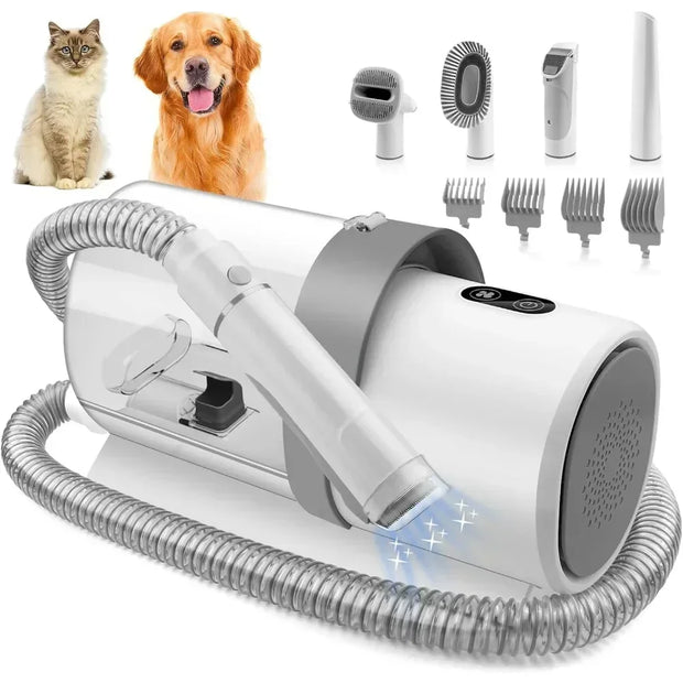 Il kit per toelettatura cani per animali domestici include 4 pettini per tagliacapelli Aspirapolvere da 2,5 litri e 5 strumenti per toelettatura di animali domestici per il spargimento - My Store Pet