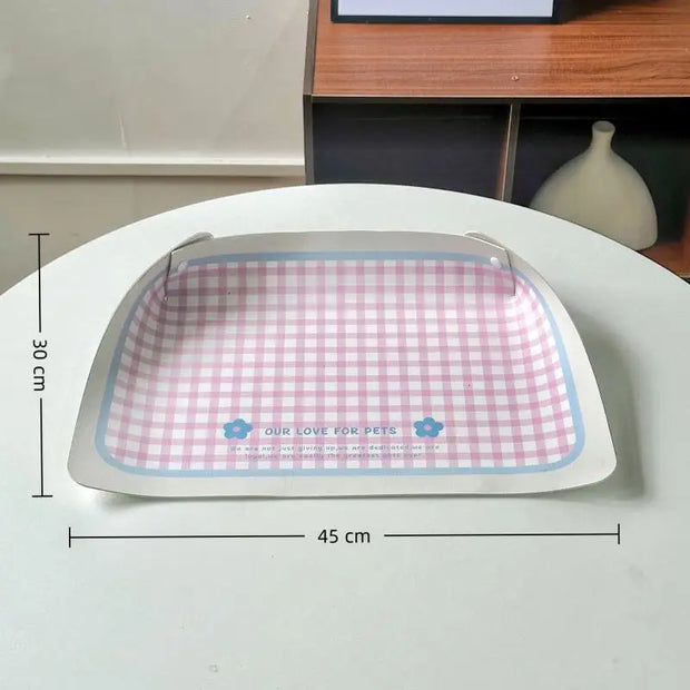 Tovaglietta anti-fuoriuscita per animali domestici pieghevole creativa in pelle PU Tappetino per ciotola per gatti impermeabile Tappetino per alimentazione alimentare per cani antiscivolo resistente all'olio - My Store Pet