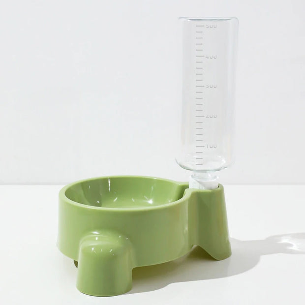 Bottiglia d'acqua per animali domestici Alimentazione automatica dell'acqua per una singola ciotola di acqua potabile Dispenser per ciotole per gatti per cuccioli Forniture per animali domestici - My Store Pet