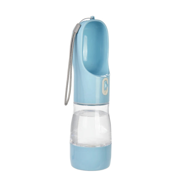 Dispenser portatile per bottiglie d'acqua per cani 2 in 1 Alimentatore per alimenti e acqua per animali domestici Camminate all'aperto Escursionismo Ciotole per cani di piccola taglia - My Store Pet
