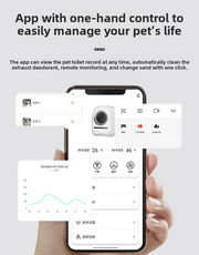 Toilette intelligente per gatti per animali domestici, lettiera elettrica per gatti, grande paletta automatica per cacca, lettiera per gatti per evitare schizzi all'esterno - My Store Pet