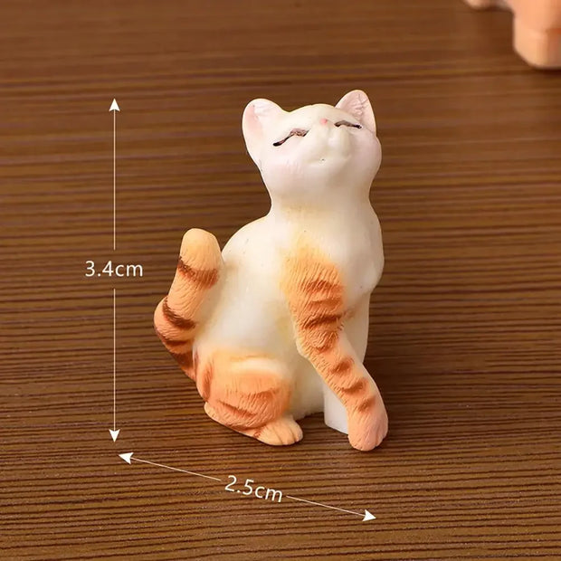 Grandi figurine di gatti carini dall'aspetto reale Display giocattolo Ornamento di plastica per gatti Accessori multiuso per gattini - My Store Pet