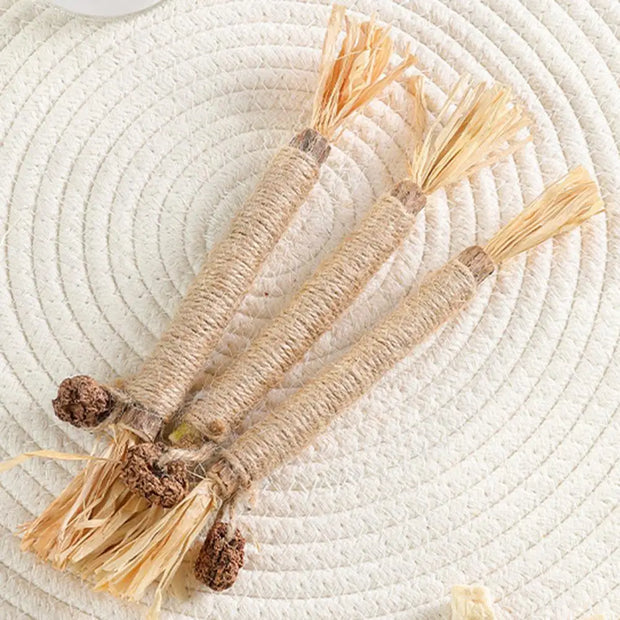 Giocattoli per gatti, Matatabi naturale, bastoncini per snack per gatti domestici, erba gatta per pulire i denti, resistente ai morsi, bastoncino per digrignare i denti, forniture per animali domestici - My Store Pet