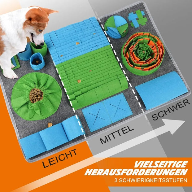 Cane Olfactory Tappeto Zerbino Sniffing Pad Puzzle per cani Ciotola per alimentazione lenta Dispenser di cibo Tappeto Naso Odore Formazione Lavabile Giocattoli per cani - My Store Pet