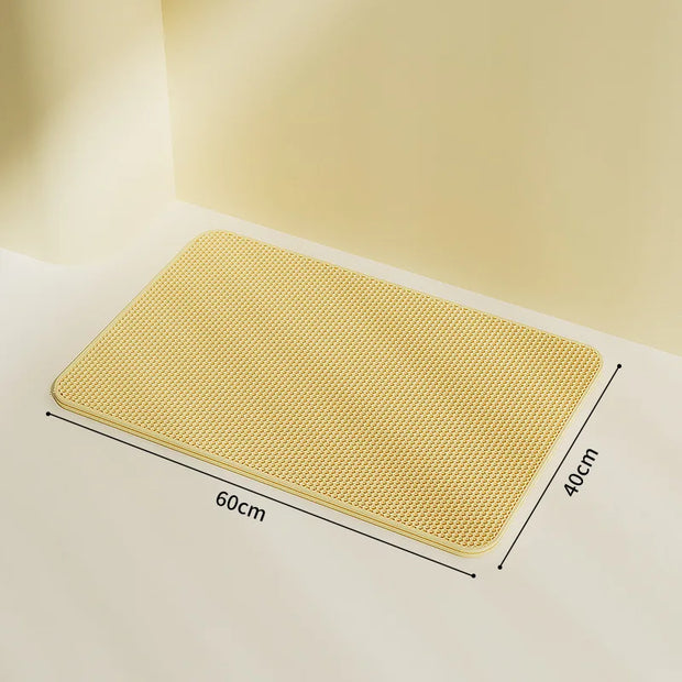 Tappetino per lettiera per gatti Tappetino impermeabile e antispruzzo Tappetino per il controllo della sabbia a doppio strato Tappetino per perdite per WC per gatti Accessori sicuri per animali domestici - My Store Pet