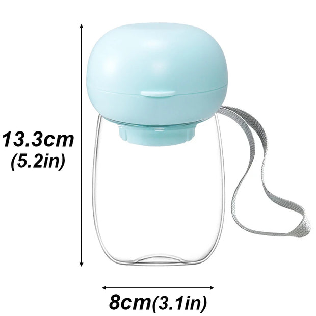 Alimentatore per animali domestici Ciotola Distributore d'acqua 2 in 1 Cibo portatile design pieghevole portatile Gatto Viaggio all'aperto Tazze per funghi Forniture per animali domestici - My Store Pet