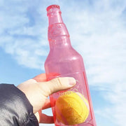 Giocattolo da masticare per animali domestici TPR Bottiglia di birra resistente ai morsi con palla da tennis Giocattolo per digrignare i denti dei cuccioli Giocattoli interattivi striduli da masticare per cani - My Store Pet